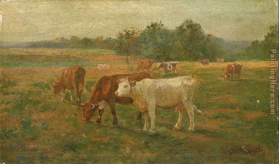 Cows painting - Edward Mitchell Bannister Cows art painting